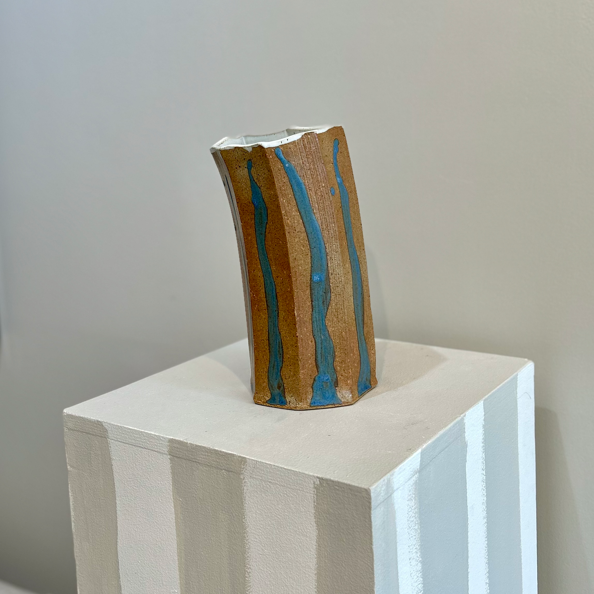 Eight Sided Ceramic Vase Wine Chiller