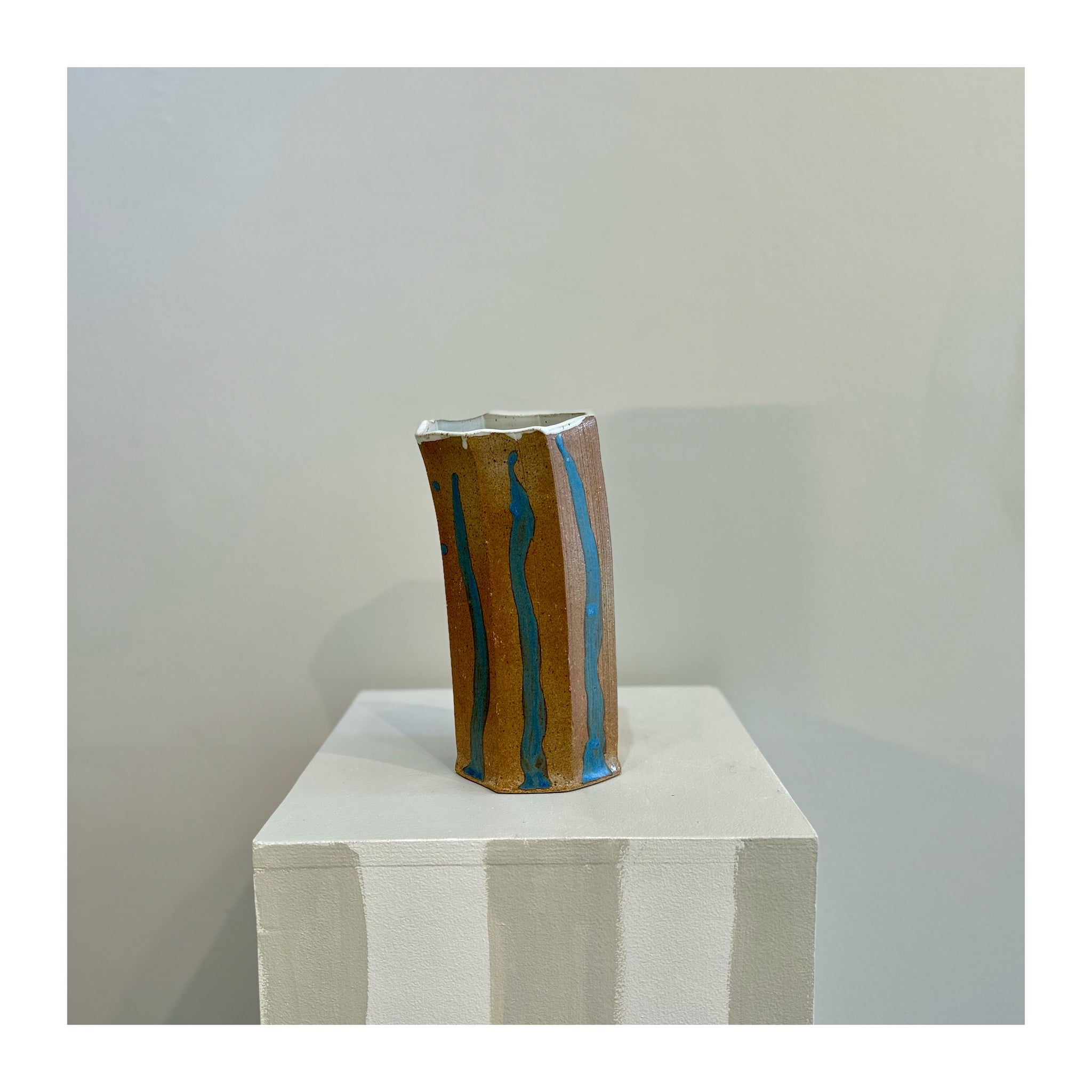 Eight Sided Ceramic Vase Wine Chiller