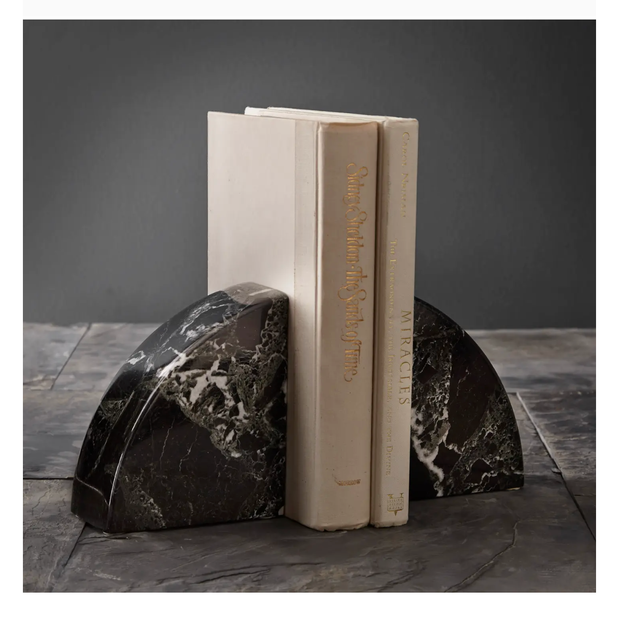 Balck Marble Corner Bookends
