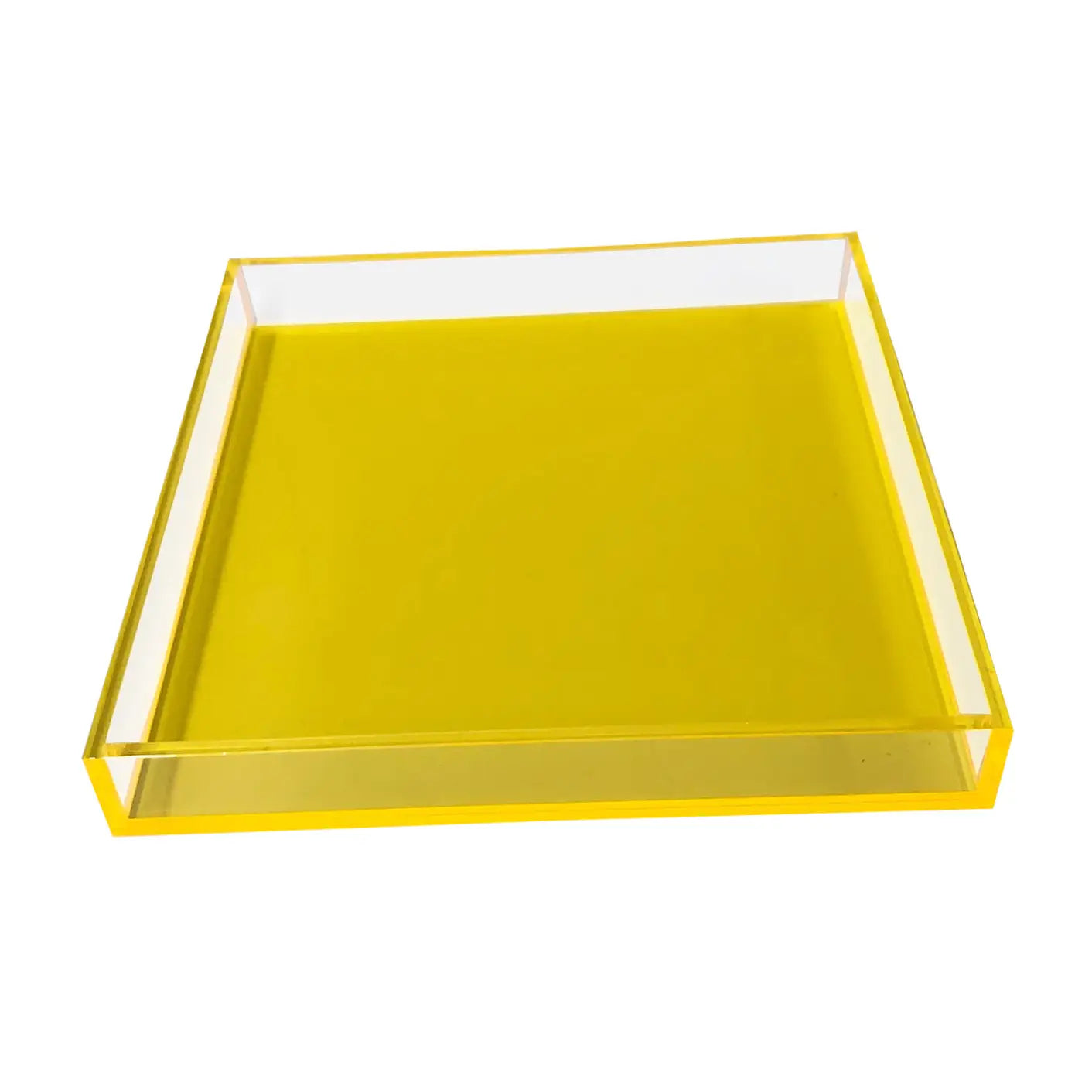 Yellow Neon Square Tray