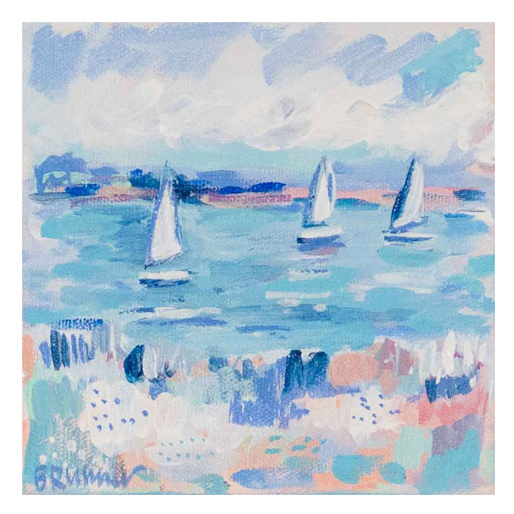 Turquoise Waters With Sailboats