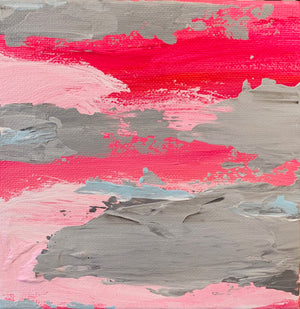 Pink Beach Sunset Horizon V By Kristen Coates