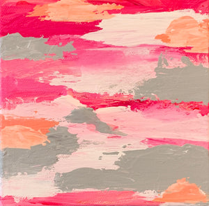 Pink Beach Sunset Horizon VI By Kristen Coates